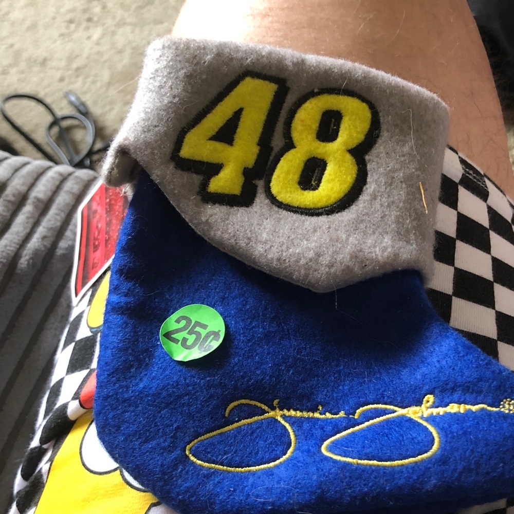 Kids Blue Racing Number 48 Holiday Stocking